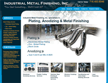 Tablet Screenshot of industrialmetalfinishing.net